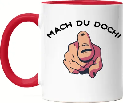 Produktbild von Mach Du Doch Tasse Rot Büro-Tasse Rot Kollegen Chef Geschenkidee für Kollege Kollegin