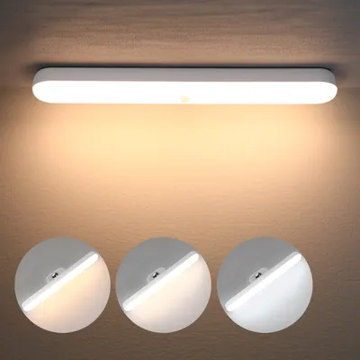 Produktbild von ZMH Wandleuchte LED mit Bewegungsmelder Wandstrahler Touch Dimmbar USB Batteriebetrieben Lampe 360°Drehbar für Spiegel Ohne Stromanschluss