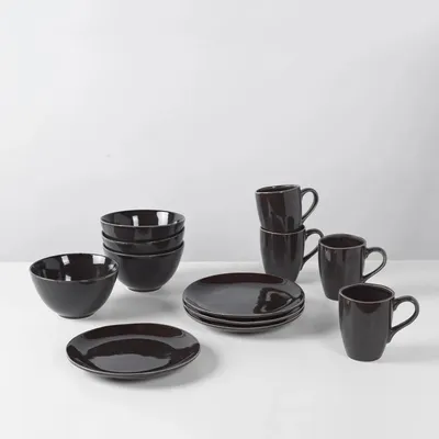 Produktbild von Broste copenhagen Nordic Coal Breakfast Set for Four