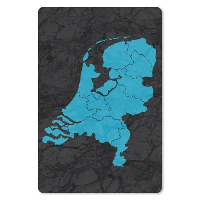 Produktbild von MuchoWow® Mauspad Mousepad Karte - Niederlande - Blau 40x60 cm - Mousepads - Maus Mat - Pad - Mausunterlage - Schreibtisch Accesoire
