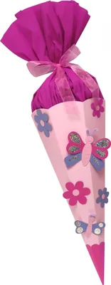 Produktbild von Schultüte Bastelset Schmetterling-Blume vorgestanzt von Prell