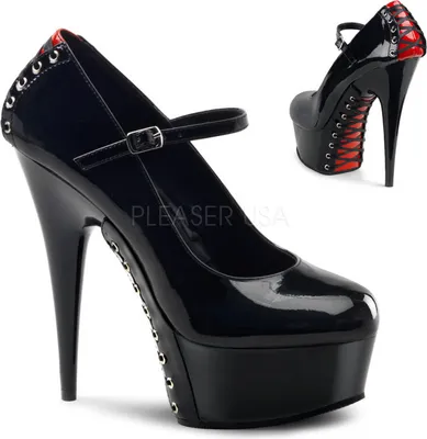 Produktbild von PLEASER DELIGHT-687FH Plateaupump mit Korsettschnürung