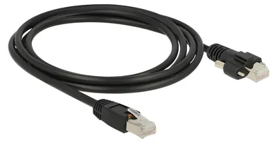 Produktbild von DeLOCK 85668, 2 m, Cat6, S/FTP (S-STP), RJ-45, RJ-45, Schwarz