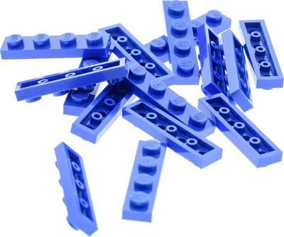 Produktbild von 15x Lego Bau Stein 1x4 Platte blau Leiste Star Wars 10234 7676 371023 3710