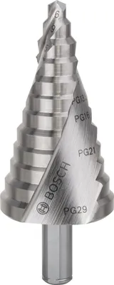 Immagine prodotto di Punta a gradino HSS, per pressacavi, 6 - 37 mm, 10 mm, 93 mm, 12 gradini