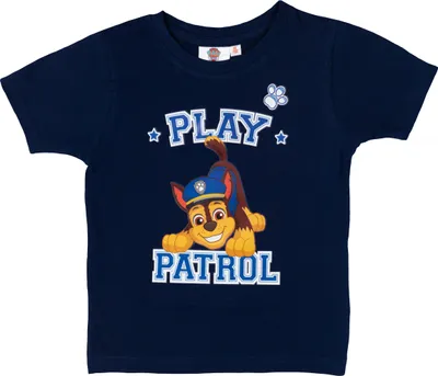 Produktbild von Paw Patrol T-Shirt für Jungen – Play Patrol Oberteil Kinder Shirt kurzärmlig Blau 122-128