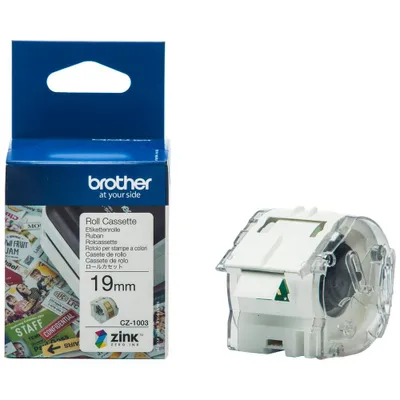 Immagine prodotto di Brother CZ-1003 - Rolle (1,9 cm x 5 m) 1 Rolle(n) Endlosetiketten - für Brother VC-500W (CZ1003)