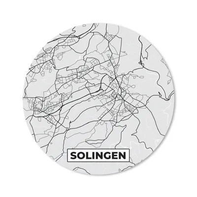 Produktbild von MuchoWow® Mauspad Mousepad Karte - Stadtplan - Deutschland - Solingen 40x40 cm - Mousepads - Maus Mat - Pad - Mausunterlage - Schreibtisch Accessoires