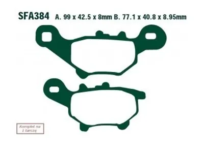 Produktbild von EBC Brakes SFA384 Bremsbeläge Satz Bremsklötze für YAMAHA MOTORCYCLES JOG