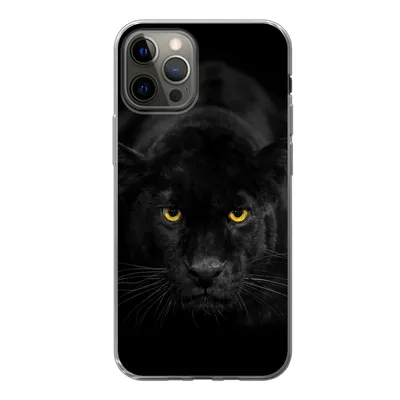 Produktbild von MuchoWow® Handyhülle Schutzhülle Hülle für iPhone 13 Pro Leopard - Augen - Schwarz Silikon Softcase Handy Hülle - Handy-Tasche