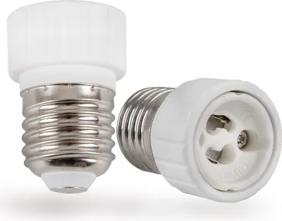 Image de 2x adaptateurs de culot de lampe Convertisseur douille E27 vers culot GU10 Adaptateur de lampe