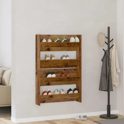 Obrázek produktu pro vidaXL Skříň na boty 2 ks staré dřevo 80 x 18 x 60 cm dřevěný materiál