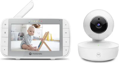 Obrázok produktu pre Motorola Nursery VM55 Telecamera Babyphone Visione notturna Schermo LCD Wireless Monitoraggio temperatura bianco  Motorola