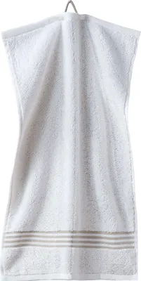 Produktbild von grace grand spa Gästehandtücher Sports mit abgesetzter Bordüre Weiß/silber One Size