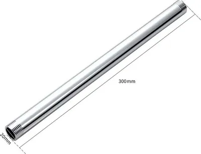 Obrázek produktu pro 30 cm/12 palců G1/2" sprchové rameno, sprchové rameno z nerezové oceli s leštěným chromovaným povrchem, snadno se instaluje a čistí pro koupelny a WC