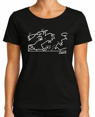 Imagen del producto de Camiseta para mujer, diseño "Linea Balum Strichmännchen Retro Comic Osvaldo Cavandoli", color , talla XL