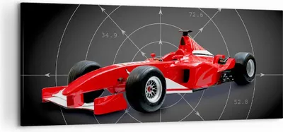 Produktbild von Bild auf Leinwand - Leinwandbild - Formel F1 Auto Geschwindigkeit - 120x50cm - Wand Bild - Wanddeko - Leinwanddruck - Bilder - Kunstdruck - Wanddekoration - Leinwand bilder - Wandkunst - AB120x50-2255