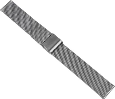 Produktbild von Minott Uhrenarmband Silbern Milanaise feines Geflecht Schiebe Verschluss, Stegbreite:16mm