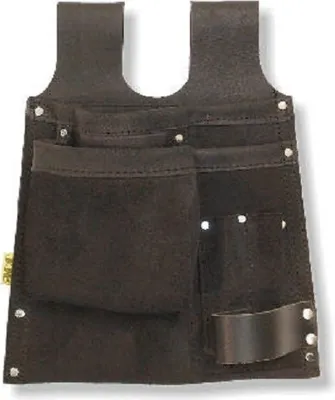 Produktbild von JOB Werkzeugtasche STABIL – Doppelte Nageltasche Leder mit Hammerhalter