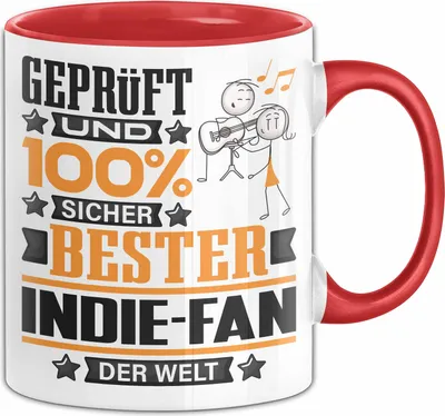 Produktbild von Indie-Fan Geschenk Lustiger Spruch für Indie-Fan Geschenkidee Bester Indie-Fan Der Welt (Rot)