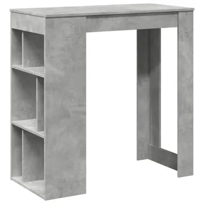 Produktbild von Bartisch mit Regal Betongrau 102x50x103,5 cm Holzwerkstoff