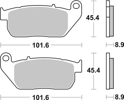Immagine prodotto di Coppia pastiglie freno anteriori SBS 807HS mescola sinterizzata per HARLEY DAVIDSON