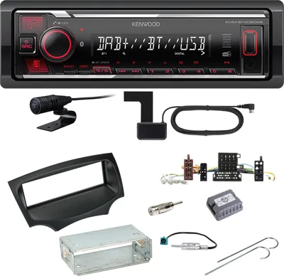 Produktbild von Kenwood KMM-BT408DAB Bluetooth Digitalradio USB Einbauset für Ford KA RU8