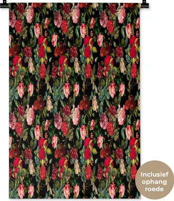 Produktbild von MuchoWow® Wandteppich Wandbehang Blumen - Rosen - Rosa 60x90 cm Tapisserie Dekoration Wandtuch - Foto-Teppich - Abwaschbar