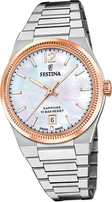 Produktbild von Festina Damenuhr Swiss Made Armbanduhr Edelstahl silber D2UF20066/1