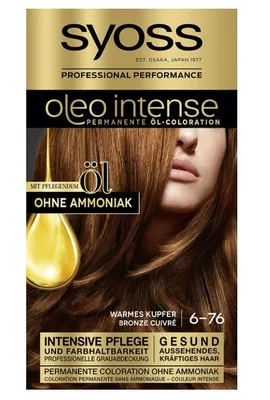 Produktbild von SYOSS Oleo Intense 6-76 Warmes Kupfer, Orange, 6-76, Warmes Kupfer, Frauen, Ammoniak, Box