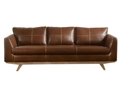 Produktbild von ALEGAN 3-Sitzer Sofa aus gealtertem Leder - Farbe: braun