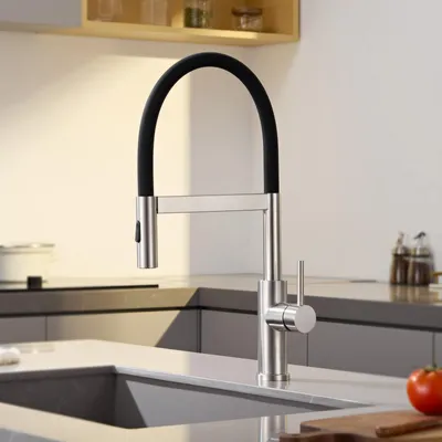 Produktbild von Küchenarmatur Magnetisch Edelstahl Gebürstet, Spültischarmatur mit Schlauch Flexibel, 2 Strahlarten Wasserhahn Küche Cecipa Mischbatterie