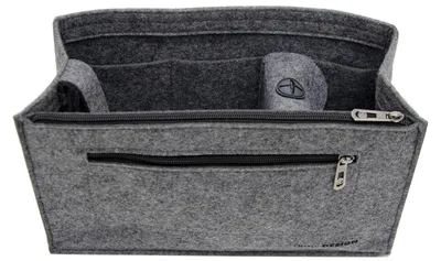 Produktbild von Handtaschen Organizer 30x12x17 cm Filz Tasche Innentasche Taschen Einsatz L Grau
