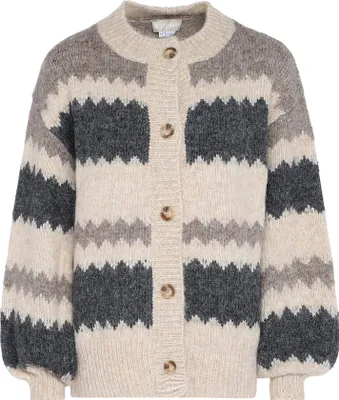 Image de Pull pour femmes Jalene - blanc laine multicolore, XS/S