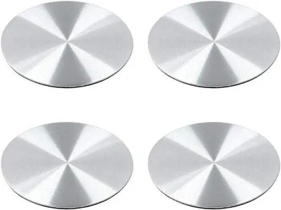 Image de Lot de 4 autocollants pour voiture, argentés, 45 mm, forte adhérence