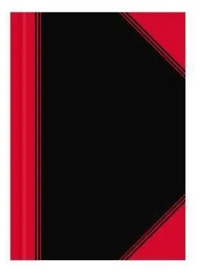 Produktbild von Bantex 100302816, Einfarbig, Schwarz, Rot, A6, 96 Blätter, 70 g/m², Taschenbuch