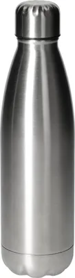 Image de Gourde en acier inoxydable "Colare" 0,7l - Paroi simple, en argent ou noir - Gourde élégante pour les déplacements - Acier inoxydable de haute qualité pour la fraîcheur et la durabilité!argent