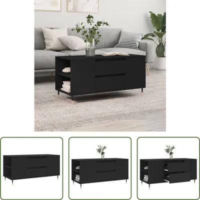 Produktbild von The Living Store Couchtisch Schwarz 102x44,5x50 cm Holzwerkstoff