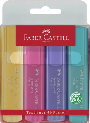 Immagine prodotto di Faber-Castell 154610 TEXTLINER 46 Pastel - 4 colori in astuccio