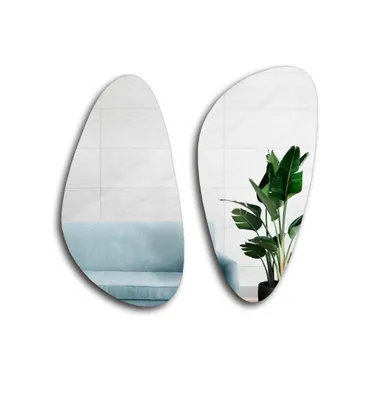 Image de Set de deux miroirs de forme irrégulière - SELENIT, dimensions 160 x 140