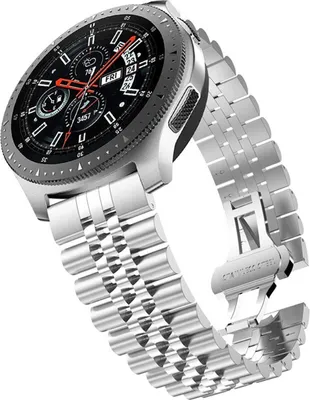Produktbild von Armband 20mm für Samsung Galaxy Watch 42mm/3/4/5/ Sport/Huawei Watch 2 Nokia Steel LG Watch Sport in Silber