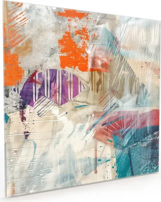 Produktbild von Küchenrückwand Spritzschutz Glas mit Motiv Abstrakte Kunst 40 x 40 cm