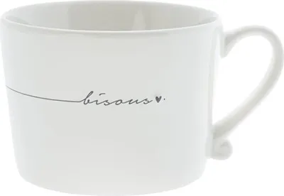 Produktbild von Bastion Collections Tasse BISOUS weiß | 10x8x7cm