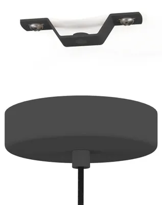 Produktbild von EGLO Millena, Flexible Halterung, Schwarz, Grau, Transparent, Schwarz, Grau, Transparent, Glas, Stahl, Glas, Rund