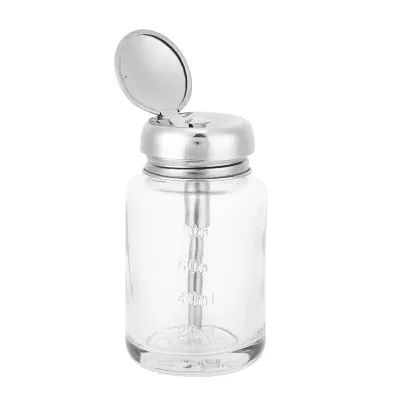 Imagen del producto de Dispensador de removedor de esmalte de uñas, dispensador con bomba, dispensador de removedor de esmalte de gel, dispensador de removedor de esmalte de uñas de vidrio, recipiente vacío para removedor de esmalte de uñas
