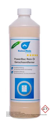 Produktbild von KaiserRein PowerBac Rein Ölfleckentferner 1L auf Pflaster, Beton Asphalt Öl und vieles mehr I Öl, Heizöl Geruchsentferner I Pflasterstein Reiniger