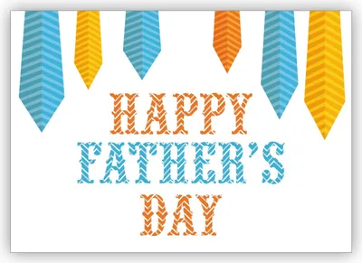 Produktbild von Schicke Vatertagskarte für Pappi, Vati, Vater mit Krawatten: Happy fathers day.