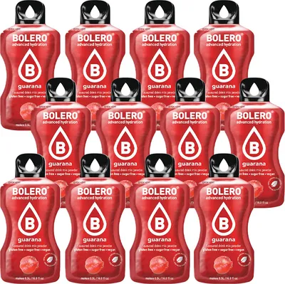 Produktbild von Bolero Guarana Drinkpulver 12x3g zuckerfrei mit Stevia Energygetränk