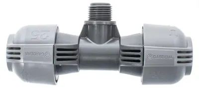 Produktbild von Gardena T-Stück 25 mm x 1/2-Außengewinde, Schlauchanschluss, 1/2", Männlich