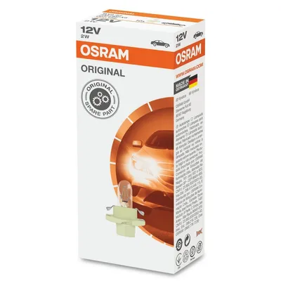 Produktbild von 1x OSRAM 2352MFX6 Instrumentenbeleuchtung Glühlampe 2W 12V BX8.4d
